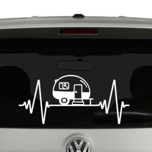 Heartbeat Camper Camping RV Vinyl Decal