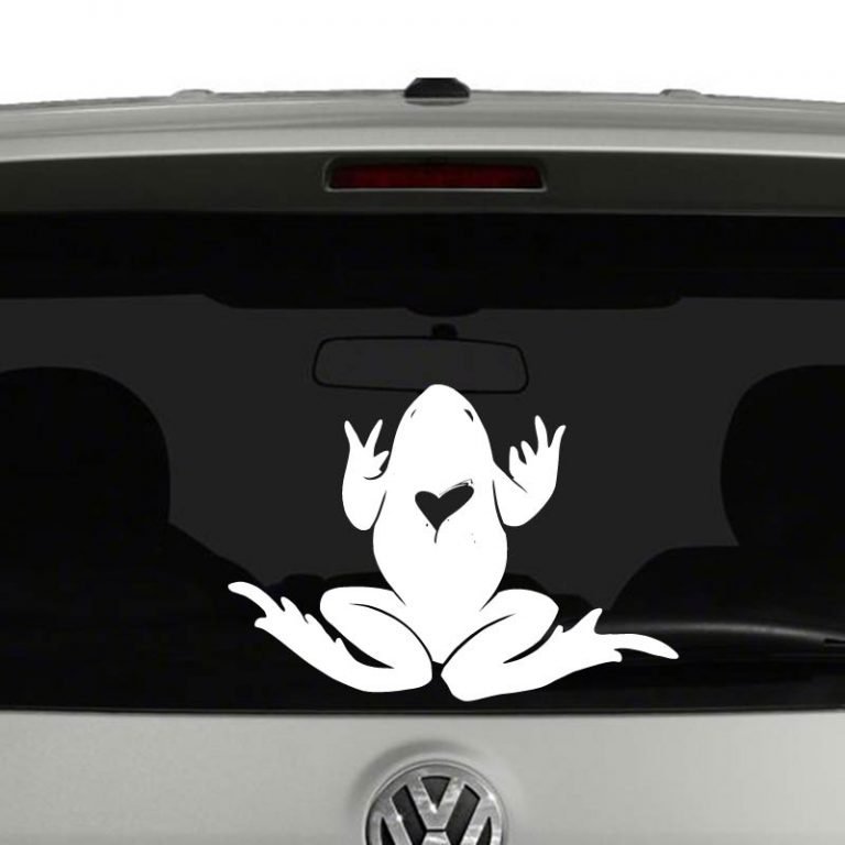 Frog with Heart for Frog Lovers Vinyl Decal Sticker