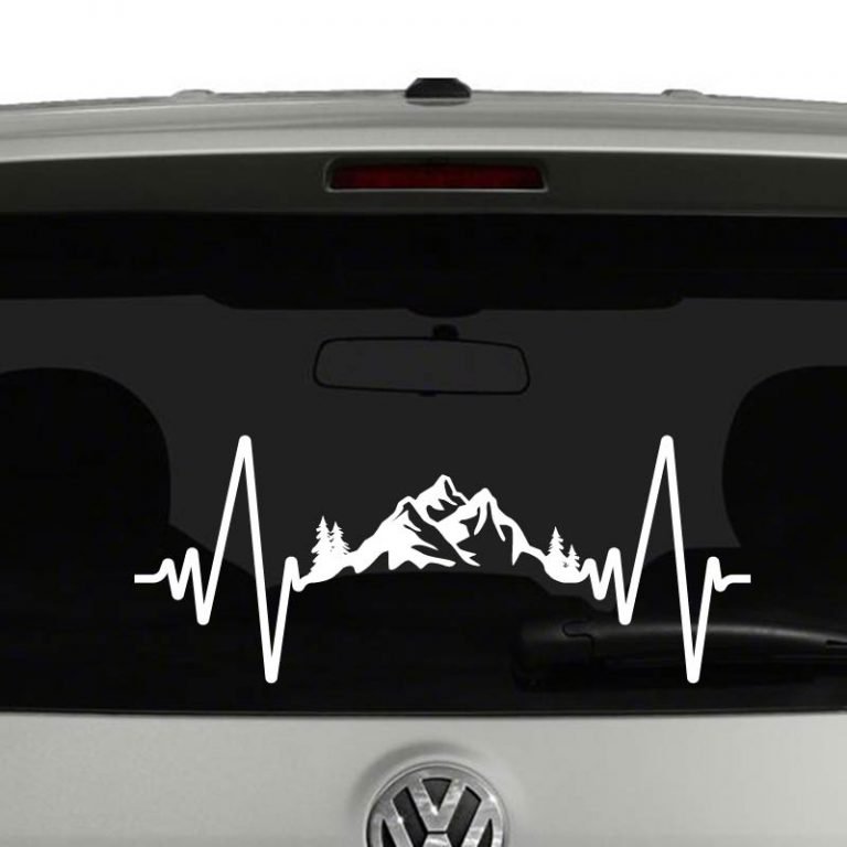 Heartbeat Outdoors Adventure Mountains Camping Vinyl Decal Sticker