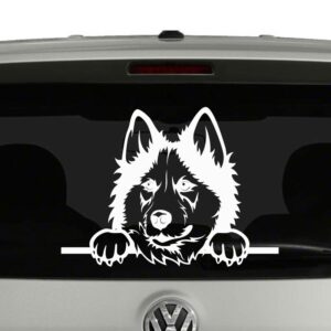 Siberian Husky Dog Peeking Vinyl Decal Sticker