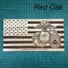 Wooden Laser Engraved Military American Flag Customized
