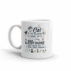 My cat is the reason I wake up every morning White Glossy Mug - Image 2