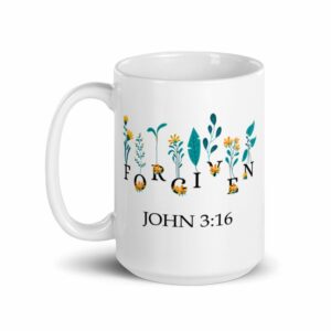 Forgiven John 3:16 Flowers Coffee mug - Image 5