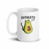 Avagato Cat Spanish Avocado Cat Kitten Seed White Coffee Mug - Image 5