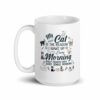 My cat is the reason I wake up every morning White Glossy Mug - Image 5