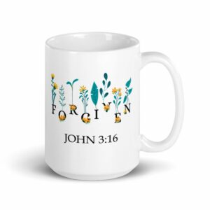 Forgiven John 3:16 Flowers Coffee mug - Image 4