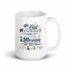 My cat is the reason I wake up every morning White Glossy Mug - Image 4