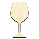 Wine Glass - Laser Cut Out Unfinished Wood Shape Craft Supply