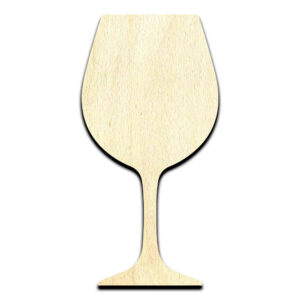 Wine Glass - Laser Cut Out Unfinished Wood Shape Craft Supply