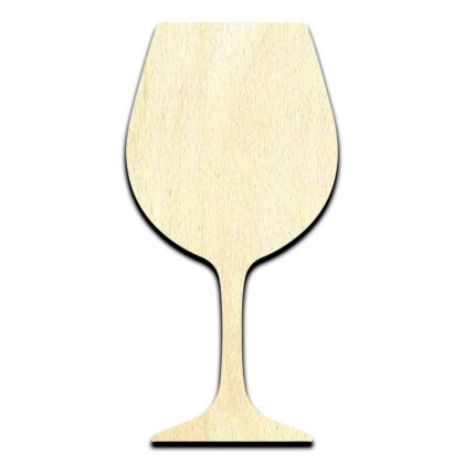 Wine Glass - Laser Cut Out Unfinished Wood Shape Craft Supply