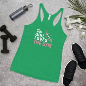 This Girl Loves the Gym Hearts and Barbell clWomen's Racerback Tank - Image 11