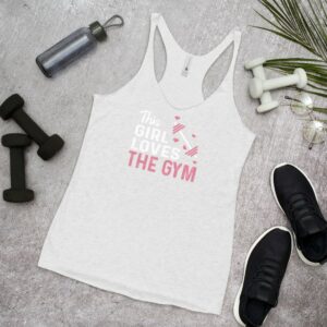 This Girl Loves the Gym Hearts and Barbell clWomen's Racerback Tank - Image 13