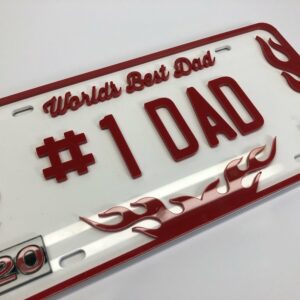 Dad Themed License Plates Laser Cut Acrylic