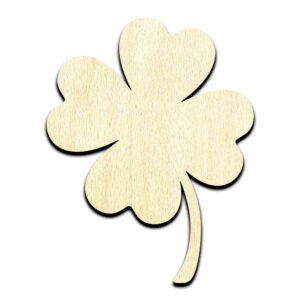 4 Leaf Clover Shamrock - Laser Cut Out Unfinished Wood Shape Craft Supply