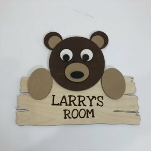 Baby Bear Name Sign Laser Cut Wood Crafting Kit