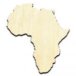 Africa - Laser Cut Out Unfinished Wood Shape Craft Supply