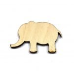 Baby Elephant - Laser Cut Out Unfinished Wood Shape Craft Supply