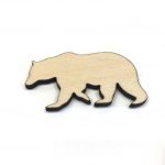 Bear California Flag bear - Laser Cut Out Unfinished Wood Shape Craft Supply