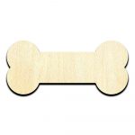 Dog Bone - Laser Cut Out Unfinished Wood Shape Craft Supply