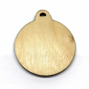 Christmas Ball Ornament - Laser Cut Out Unfinished Wood Shape Craft Supply