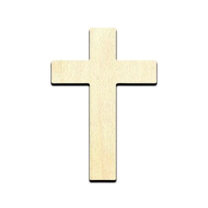 Cross Basic - Laser Cut Out Unfinished Wood Shape Craft Supply