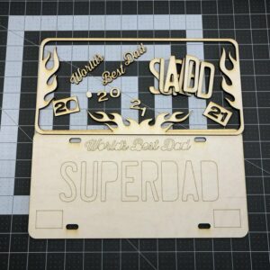 Dad Themed License Plates Laser Cut Crafting Kits