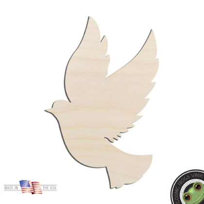 Dove Bird in Flight - Laser Cut Out Unfinished Wood Shape Craft Supply