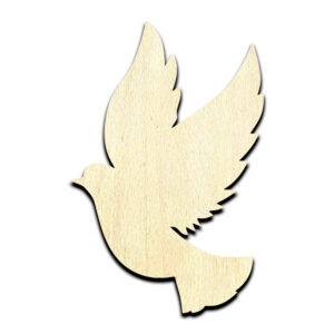 Dove Bird in Flight - Laser Cut Out Unfinished Wood Shape Craft Supply