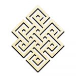 Buddhism Endless Knot - Laser Cut Out Unfinished Wood Shape Craft Supply