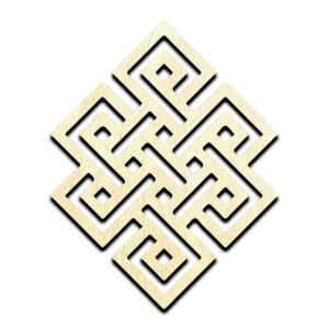 Buddhism Endless Knot - Laser Cut Out Unfinished Wood Shape Craft Supply