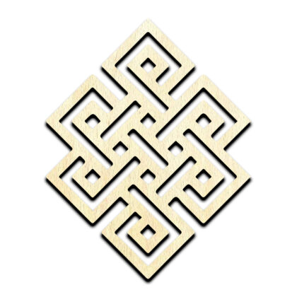 Buddhism Endless Knot - Laser Cut Out Unfinished Wood Shape Craft Supply