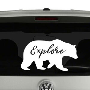 Explore Bear Wilderness Outdoors Adventure Vinyl Decal Sticker