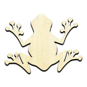 Frog - Laser Cut Out Unfinished Wood Shape Craft Supply