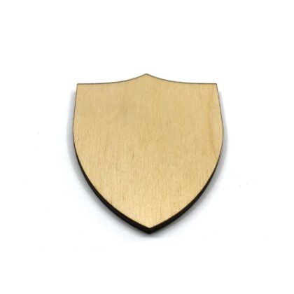 Shield Badge - Laser Cut Out Unfinished Wood Shape Craft Supply