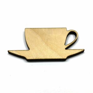 Tea Cup and Saucer - Laser Cut Out Unfinished Wood Shape Craft Supply