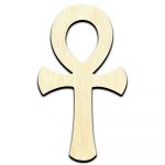 Ankh Hieroglyphic Symbol - Laser Cut Out Unfinished Wood Shape Craft Supply