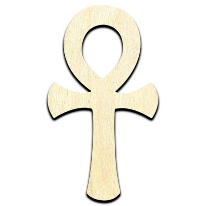 Ankh Hieroglyphic Symbol - Laser Cut Out Unfinished Wood Shape Craft Supply
