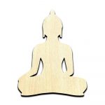 Buddha Meditating Buddhism - Laser Cut Out Unfinished Wood Shape Craft Supply