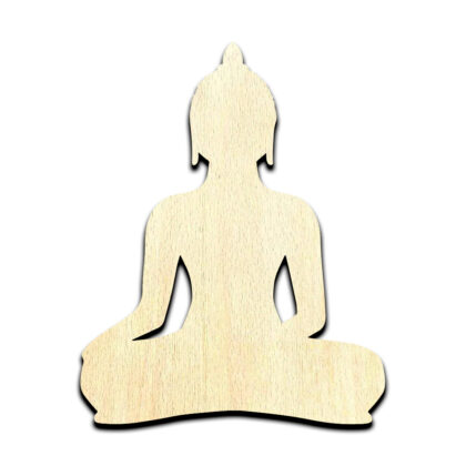 Buddha Meditating Buddhism - Laser Cut Out Unfinished Wood Shape Craft Supply
