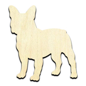 French Bulldog Puppy Dog - Laser Cut Out Unfinished Wood Shape Craft Supply