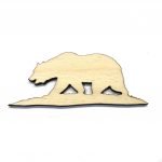 California Bear - Laser Cut Out Unfinished Wood Shape Craft Supply