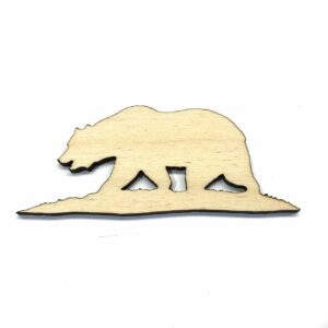 California Bear - Laser Cut Out Unfinished Wood Shape Craft Supply