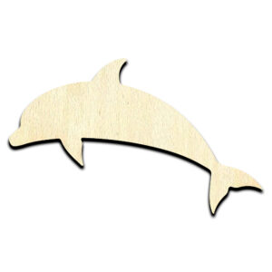 Dolphin - Laser Cut Out Unfinished Wood Shape Craft Supply