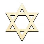 Star of David Outline - Laser Cut Out Unfinished Wood Shape Craft Supply