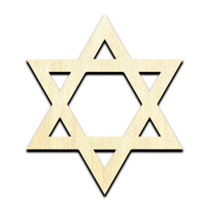 Star of David Outline - Laser Cut Out Unfinished Wood Shape Craft Supply