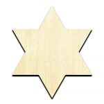 Star of David Solid - Laser Cut Out Unfinished Wood Shape Craft Supply