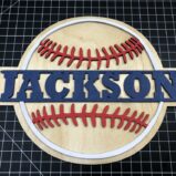 Split Baseball Name Sign Laser Cut Crafting Kits