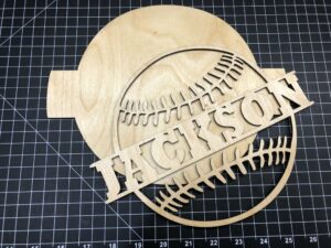 Split Baseball Name Sign Laser Cut Crafting Kits