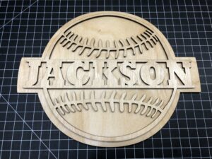 Split Baseball Name Sign Laser Cut Crafting Kits