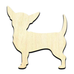 Chihuahua Dog Puppy - Laser Cut Out Unfinished Wood Shape Craft Supply